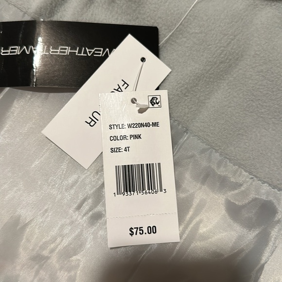 NWT - Size 4 coat with faux fir hood - Picture 5 of 7